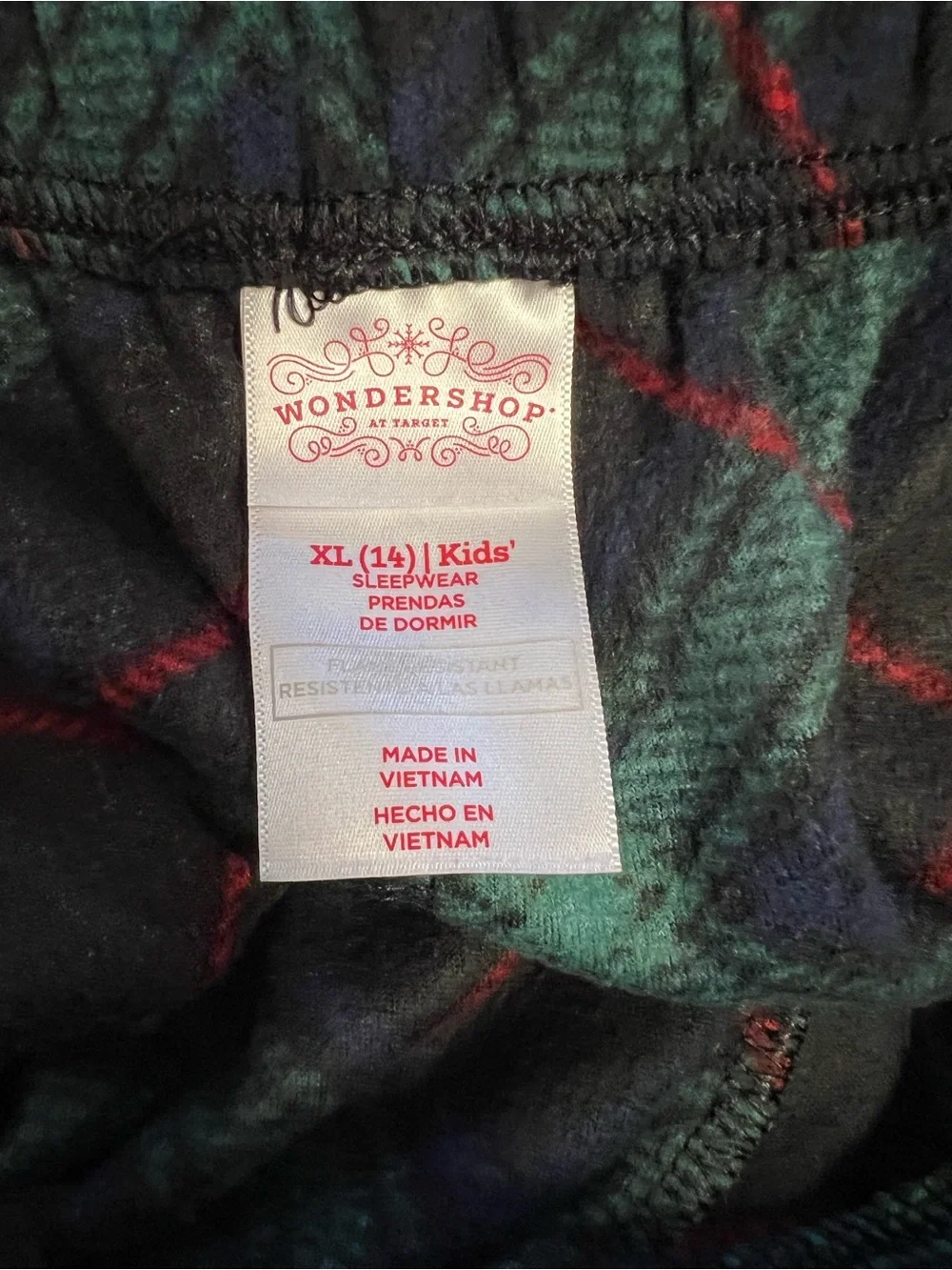 Wonder Shop Plaid Pajama Pants - Kids XL (14)